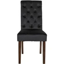 CLP Eetkamerstoel Lisburn Walnoot Frame - Fluweel - Zwart -VIDAXL Winkel 2cd43f8011da4957a32356c992e4eb0b