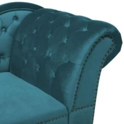 NIMES - Chaise Longue - Blauwgroen - Rechterzijde - Fluweel -VIDAXL Winkel 2d45829145ec40a8bf74048fcd394e25