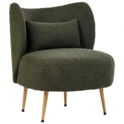 OTSBY II - Fauteuil - Donkergroen - Bouclé -VIDAXL Winkel 2df6b77e8b17419dbcf91d3e783cf3df