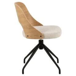 Eetkamerstoel Beige Stof - Draaibaar - 48x53x79cm - Lucas -VIDAXL Winkel 2e147a32ee9448cc818a2e4692575bbc