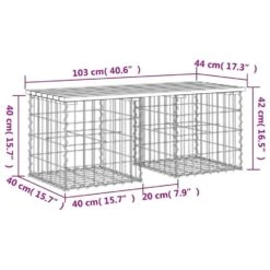 VidaXL - Tuinbank Schanskorfontwerp - Massief Grenenhout - 103x44x42 Cm -VIDAXL Winkel 2e239cd75c3c40a097e0f7af5fda128f