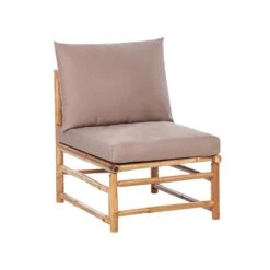 CERRETO - Loungeset 5-zits Met Salontafel - Taupe - Bamboehout -VIDAXL Winkel 2ee926013eb74a34b8edcc90b1d7122a