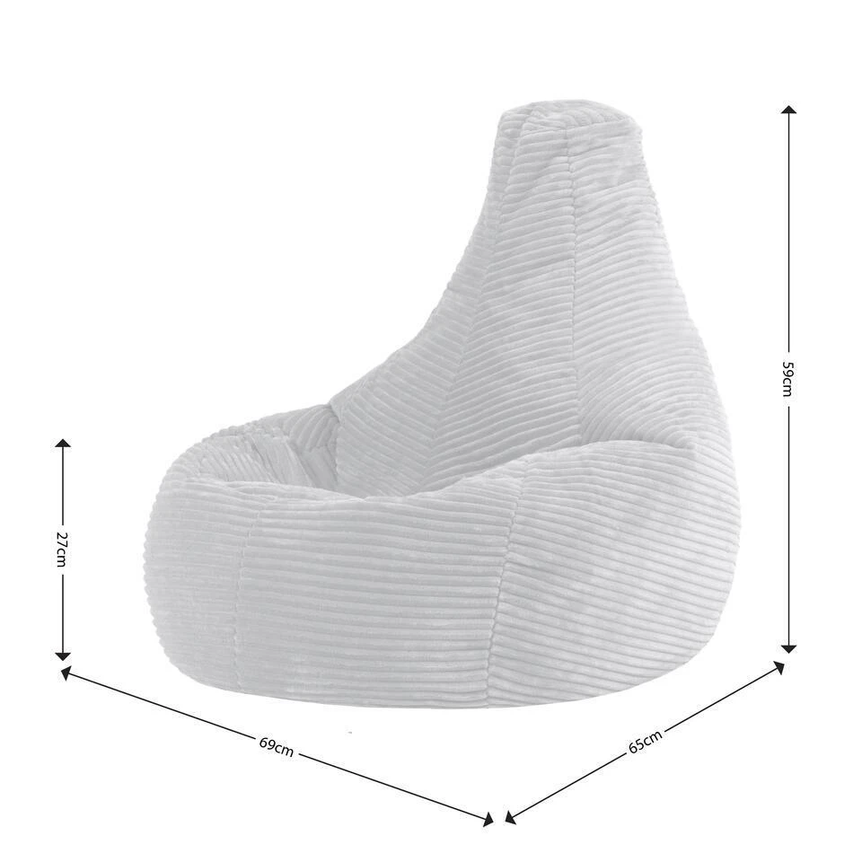 Icon Kinderzitzakken Dalton - Corduroy Zitzak - Blauwgroen 6 Icon Kinderzitzakken Dalton - Corduroy Zitzak - Blauwgroen - Afbeelding 6