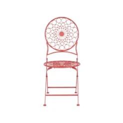 Beliani Tuinstoel SCARIO - Rood Ijzer -VIDAXL Winkel 3058554da0444b15ae7d23de48177257