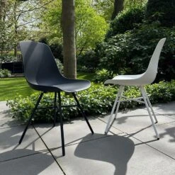 Nolon Noa-Pip Kunststof Tuinstoel Wit - Zwart Onderstel -VIDAXL Winkel 309cfa92e1ff4c4fb67855c31a3fb3c9