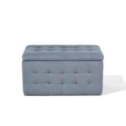 Beliani Ottomaan MICHIGAN - Grijs Fluweel -VIDAXL Winkel 30b58d24508e439c8c02d40684e263d6