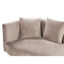 CHAUMONT - Chaise Longue - Taupe - Linkerzijde - Fluweel -VIDAXL Winkel 314d9b001b02441eacda2e503a17f34d
