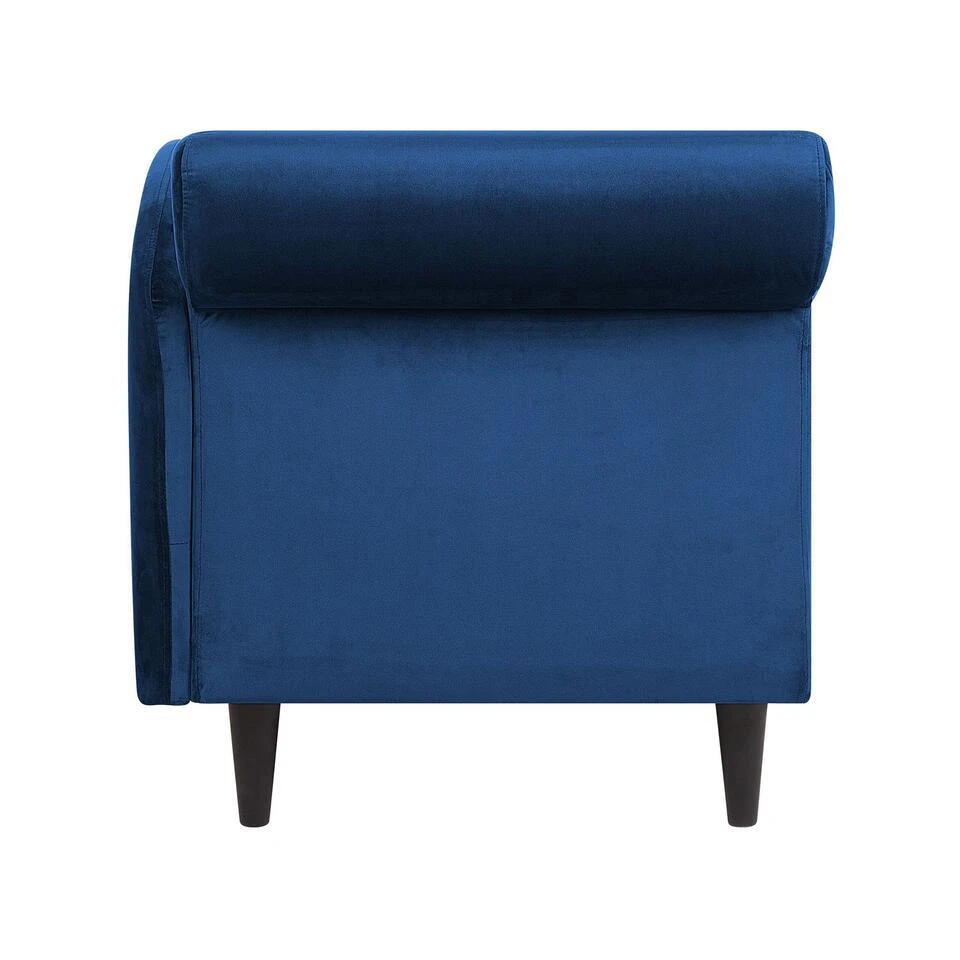 LUIRO - Chaise Longue - Blauw - Linkerzijde - Fluweel 7 LUIRO - Chaise Longue - Blauw - Linkerzijde - Fluweel - Afbeelding 7