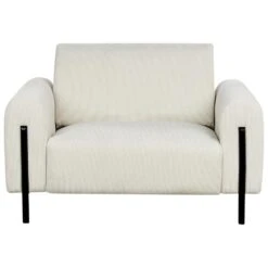 ASKIM - Fauteuil - Wit - Corduroy -VIDAXL Winkel 3251c69d1e56419d880fe380d6588c55