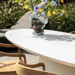 Tuintafel Ovaal 300cm - Wit Eco Composiet - Cleo -VIDAXL Winkel 3346f985a064426ebca5eda9d04abbd3