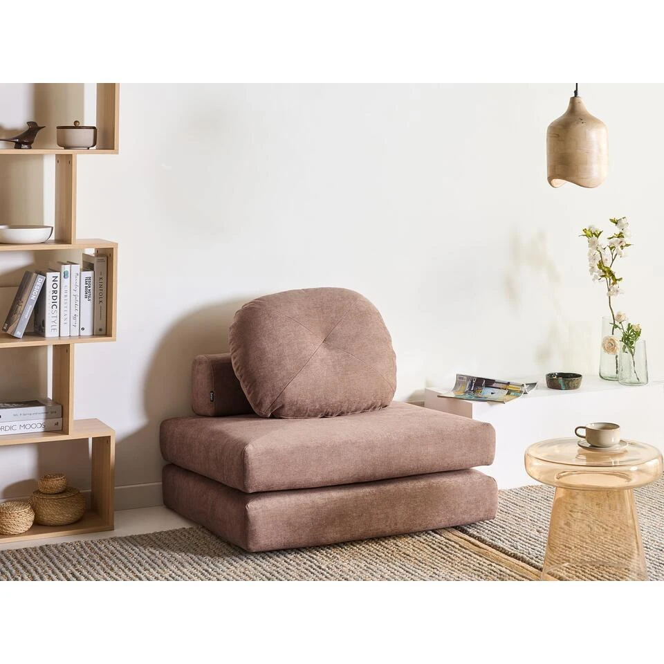 OLDEN - Slaapbank - Bruin - Stof 2 OLDEN - Slaapbank - Bruin - Stof - Afbeelding 2