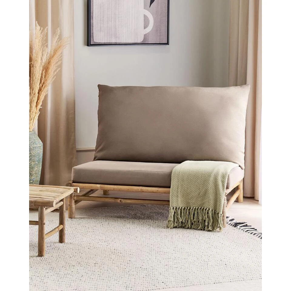 TODI - Fauteuil - Lichthout/Taupe - Bamboe 4 TODI - Fauteuil - Lichthout/Taupe - Bamboe - Afbeelding 4