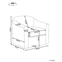 MAGNOR - Fauteuil - Lichtbeige - Polyester -VIDAXL Winkel 354bccfed35844b59a0f4295dd770117