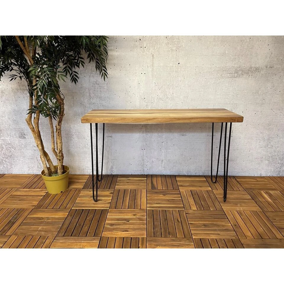 Sens-Line - Suarez Bijzettafel - Tuintafel - 118cm - Bruin 3 Sens-Line - Suarez Bijzettafel - Tuintafel - 118cm - Bruin - Afbeelding 3