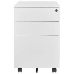 Afsluitbaar Ladeblok / Bureaukast 39x60 Cm - 3 Lades - Wit -VIDAXL Winkel 363fd2fc6bd148c08169f756acfff5a6