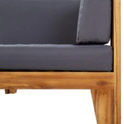 VidaXL - Hoekbank Sectioneel - Grijs - Acaciahout - Met Kussens -VIDAXL Winkel 3730a5842e834b74b8822723bfeebd17