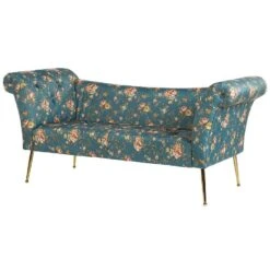 NANTILLY - Chaise Longue - Blauw - Symmetrisch - Fluweel -VIDAXL Winkel 383c8ba302e94666a068b76e1564896f