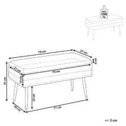DURHAM - Hocker - Grijs - Fluweel -VIDAXL Winkel 389c5239cb954cd793cac1eeb103f00d