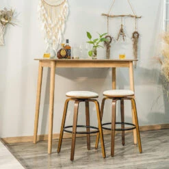 Set Van 2 Barkrukken In Essen En Beige Fluweel -VIDAXL Winkel 38bf52699ac44b9e986400a82bfe309b