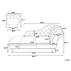 NIMES - Chaise Longue - Bruin - Rechterzijde - Fluweel -VIDAXL Winkel 38ebe644201f4b35b8c4456c9f81dbdd