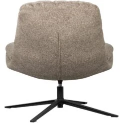 WOOOD Arve Draaifauteuil - Bedrukte Stof - Naturel Melange - 86x82x87 -VIDAXL Winkel 38f8b32c033449ca96396071a3684b18