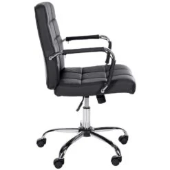 CLP Bureaustoel Ashland Chroom Frame - Kunstleer - Zwart -VIDAXL Winkel 3909dfa036cd41418128b1812fb932f8