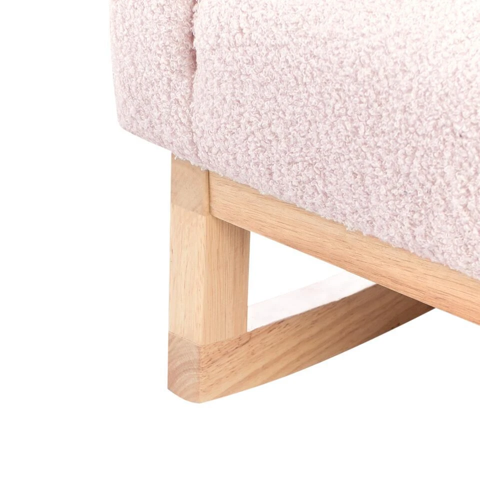 NORBY - Schommelstoel Voor Kinderen - Pastelroze - Bouclé 10 NORBY - Schommelstoel Voor Kinderen - Pastelroze - Bouclé - Afbeelding 10