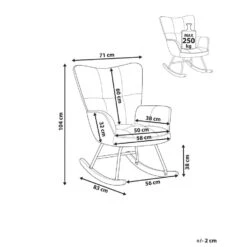 OULU - Schommelstoel - Zandbeige - Bouclé -VIDAXL Winkel 3a673a66121d4a5b97278a038ac24a35 1