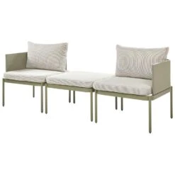 TERRACINA - Loungeset Voor 2 - Groen - Aluminium -VIDAXL Winkel 3ac865028abc4dcdb58bb93a39d6fed0