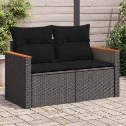 VidaXL Tuinbank 2-Zits – Zwart Polyrattan – 124x62x69 Cm – Weerbestendig Design 11 VidaXL Tuinbank 2-Zits – Zwart Polyrattan – 124x62x69 Cm – Weerbestendig Design -VIDAXL Winkel 3adc1ec6187a4c2f94c23b562f25e25a