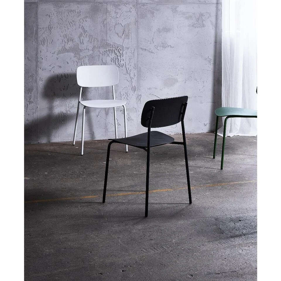 Nordic Home - Rudy Eetkamerstoel Hout - Zwart 3 Nordic Home - Rudy Eetkamerstoel Hout - Zwart - Afbeelding 3