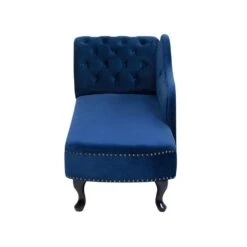 NIMES - Chaise Longue - Blauw - Linkerzijde - Fluweel -VIDAXL Winkel 3b7b90613ce04b539645fbbceb78b2bb