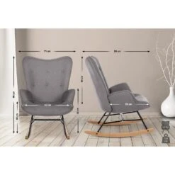 CLP Schommelstoel Sanka Stof - Grijs 8 CLP Schommelstoel Sanka Stof - Grijs -VIDAXL Winkel 3bd3d7010c2e4ec083550af381c3e194