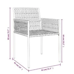 VidaXL - Tuinstoelen Met Kussens - Bruin - Poly Rattan - 2 Stuks - 54x61x83 Cm -VIDAXL Winkel 3c7ea4022398452f9ca154c8f093f072