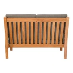 Les - Teak Loungebank Teak 124cm + Kussen -VIDAXL Winkel 3ca9a30336bc41d8a95062eb6c3d966e