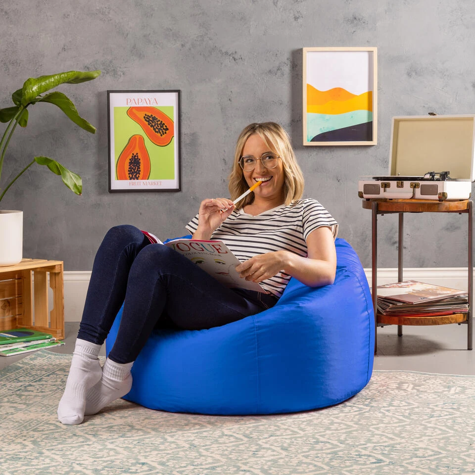 Veeva Klassieke Zitzak - Zitzak Buiten - Blauw 4 Veeva Klassieke Zitzak - Zitzak Buiten - Blauw - Afbeelding 4