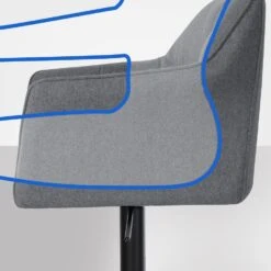 CLP Barkruk Damaso Zwart Frame - Vilt - Grijs -VIDAXL Winkel 3d5407a1a7f14077832fcffe85db5697