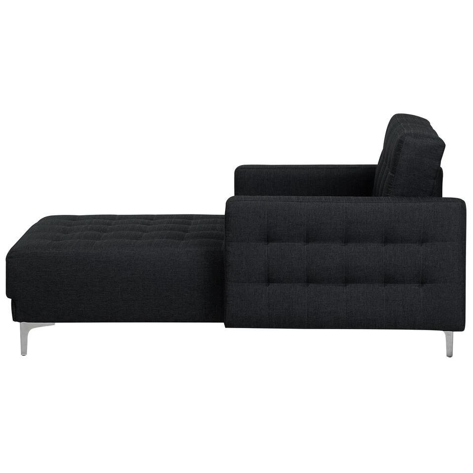 ABERDEEN - Chaise Longue - Grijs - Symmetrisch - Polyester 5 ABERDEEN - Chaise Longue - Grijs - Symmetrisch - Polyester - Afbeelding 5