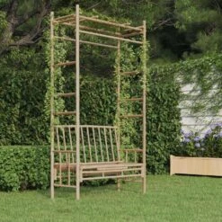 VidaXL - Tuinbank - Bruin - Bamboe - 116 Cm - Met Pergola 7 VidaXL - Tuinbank - Bruin - Bamboe - 116 Cm - Met Pergola -VIDAXL Winkel 3e6ccf39a5ae48c6ac20b3be341ad5d5