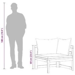 VidaXL - Hoekbank - Grijs - Acaciahout - Met Kussens -VIDAXL Winkel 3e819c592f5347489d99218c5fe0ed99