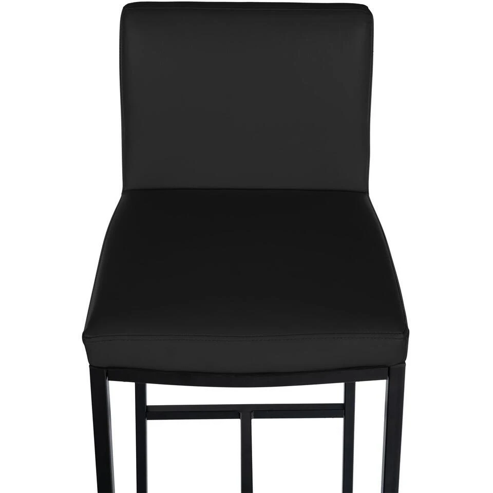 CLP Set Van 2 Barkruk Freeport Zwart Frame - Kunstleer - Zwart 5 CLP Set Van 2 Barkruk Freeport Zwart Frame - Kunstleer - Zwart - Afbeelding 5