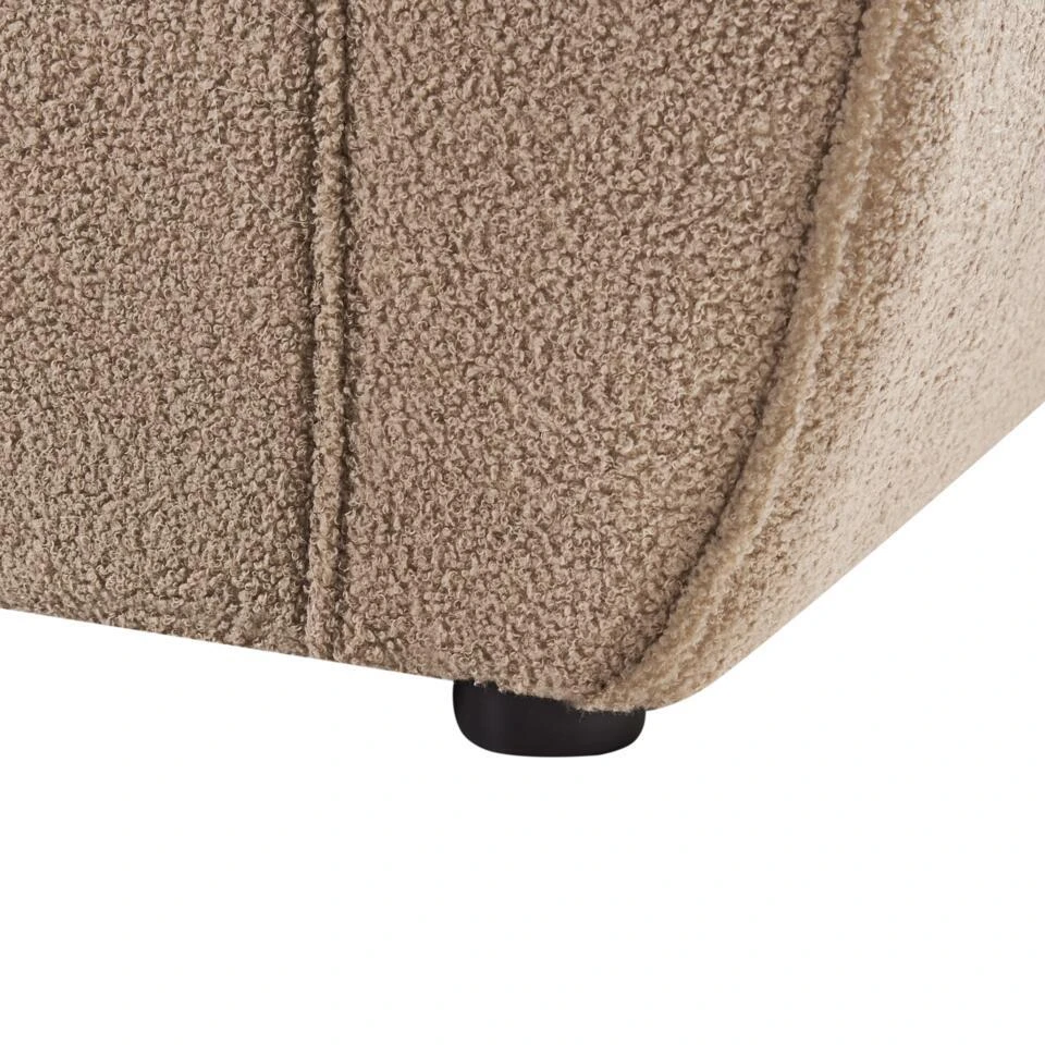 ELLEDE - Fauteuil - Lichtbruin - Bouclé 6 ELLEDE - Fauteuil - Lichtbruin - Bouclé - Afbeelding 6