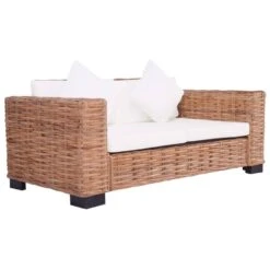 VidaXL 2-delig Tuinbankstel Met Kussens Natuurlijk Rattan 7 VidaXL 2-delig Tuinbankstel Met Kussens Natuurlijk Rattan -VIDAXL Winkel 3f7234afc3aa461b90ffacd3f650e49e