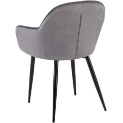 CLP Set Van 2 Eetkamerstoel Boise Zwart Frame - Fluweel - Donkergrijs -VIDAXL Winkel 3fc90b858ba343979ec9978ce4a0e48e