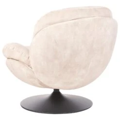 NOLVIK - Fauteuil - Beige - Fluweel -VIDAXL Winkel 401199e2067c4db4bb3e5977a79fd685