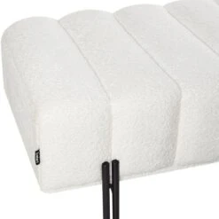 CAREY - Bankje - Gebroken Wit - Polyester -VIDAXL Winkel 425c466339eb4000a59cd7755e7cd1e7