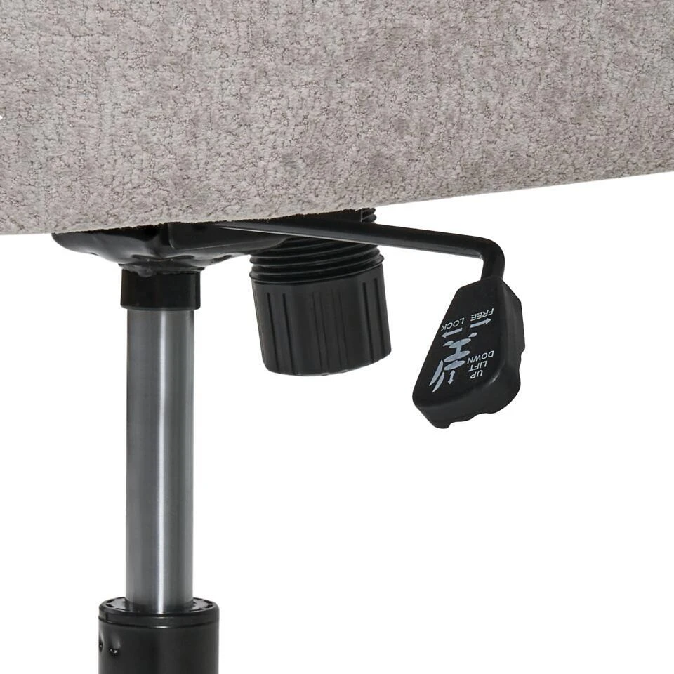 ALPINE - Bureaustoel - Grijs - Bouclé 9 ALPINE - Bureaustoel - Grijs - Bouclé - Afbeelding 9