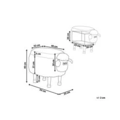 SHEEP - Hocker - Roze - Polyester -VIDAXL Winkel 4341807be269426d831d7bc95a9a2def 1