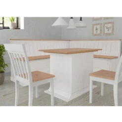 Sara - Eetkamerbank In Grenen Wit/gebeitste Was -VIDAXL Winkel 43419a21f29642c9855070f39191834d