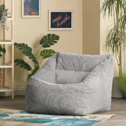 Icon Zitzack Morgan - Corduroy Zitzakfauteuil - Grijs -VIDAXL Winkel 438f2142026a4051bb85b9148e7afdab